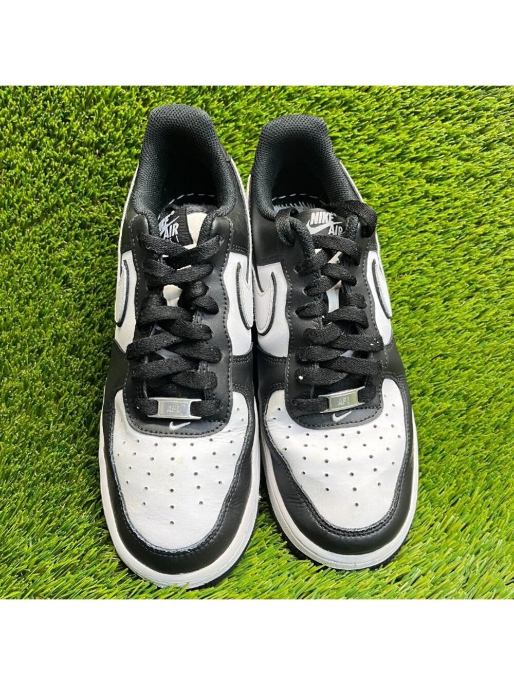 Nike Air Force 1 Low '07 Panda Mens Size 8.5 White Black Athletic Shoes Sneakers - Picture 6 of 10